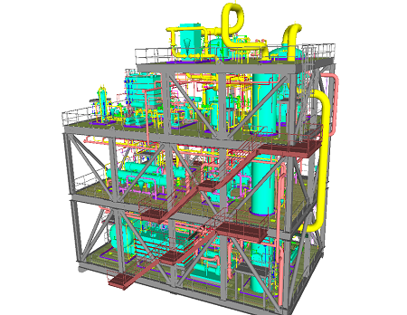 Cadworx 3D model of Mexilhao MEG Module